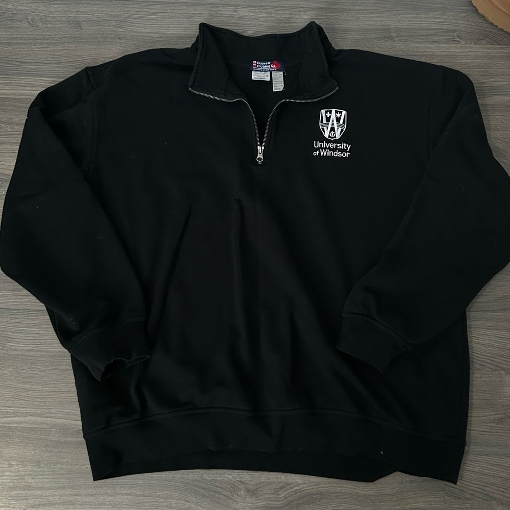 University of Windsor Black Quarter Zip Sweatshirt